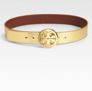 Tory Burch Classic Logo Leather Belt
